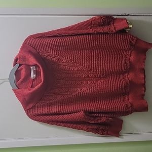 Red and gold sweater